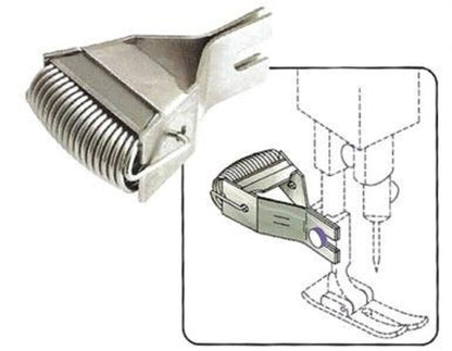 Grip Snip Thread Cutter, easily attached to a sewing machine's presser foot