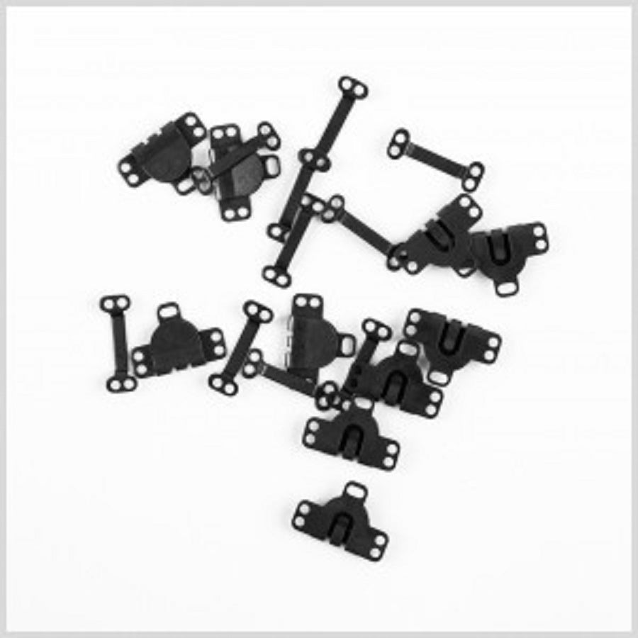 144 sets OF RUST PROOF BRASS Skirt HOOKS & EYES Combo black color USA