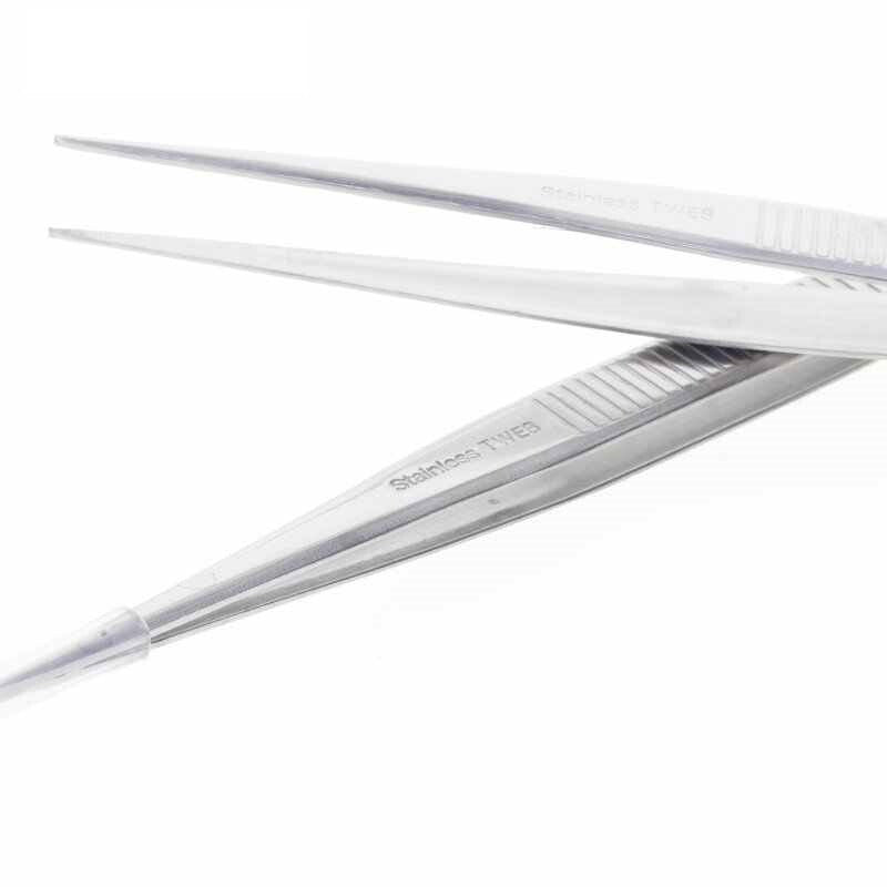 2 PAIRS of Stainless Steel Sewing Machine Straight Tweezers For EZ Threading