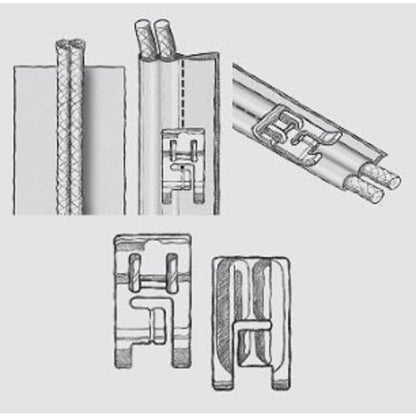 Husqvarna,viking, Brother, Babylock,Euro-Pro, Double Piping Foot # 4118510-45