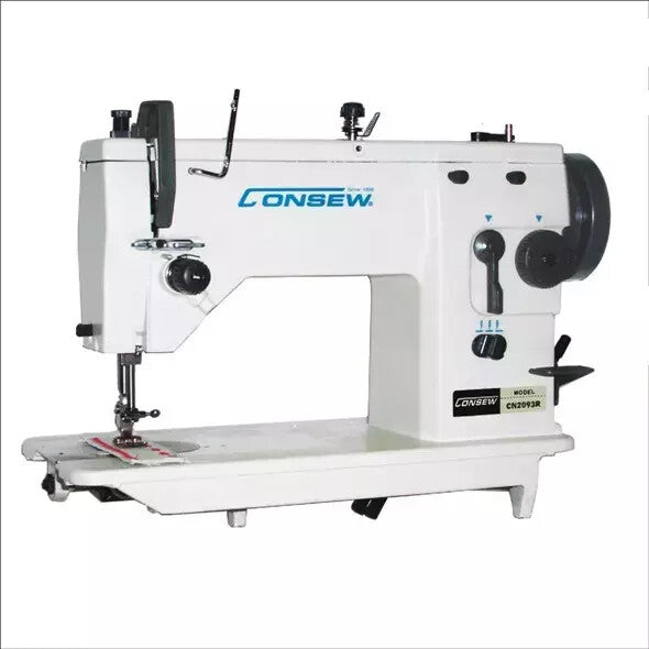 NEW Consew CN2093R Zig-Zag Lockstitch Industrial Sewing Machine + Table + Motor