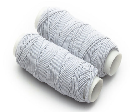 Elastic Thread black & white 5 roll of each,30 Yard each Package Total 300 Yard