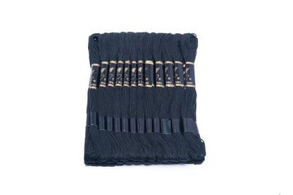 Embroidery Floss 36 SKEINS in BLACK 8.75 Yards 100% Mercerized Cotton, 6 Strand