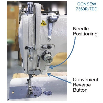 Consew 7360R-7DD High Speed Single Needle Drop Feed Lockstitch Industrial Sewing