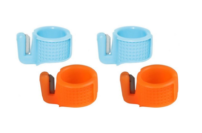 PACK OF 4 SEWING Thimble Plastic Ring w/ THREAD cutter US SELLER FREE SHIPPING
