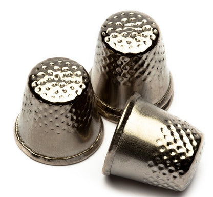 Metal sewing Thimble (20 Pieces) all steel nickel plated one size fits all (usa)