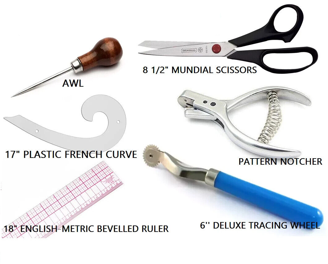 Student Pattern Making Kit, 6 ITEMS for Pattern making - US SELLER FREE SHIPPING