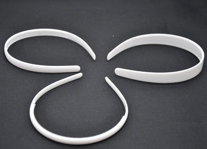 12 Plastic Headbands w/ Inner Teeth White or Black US Seller