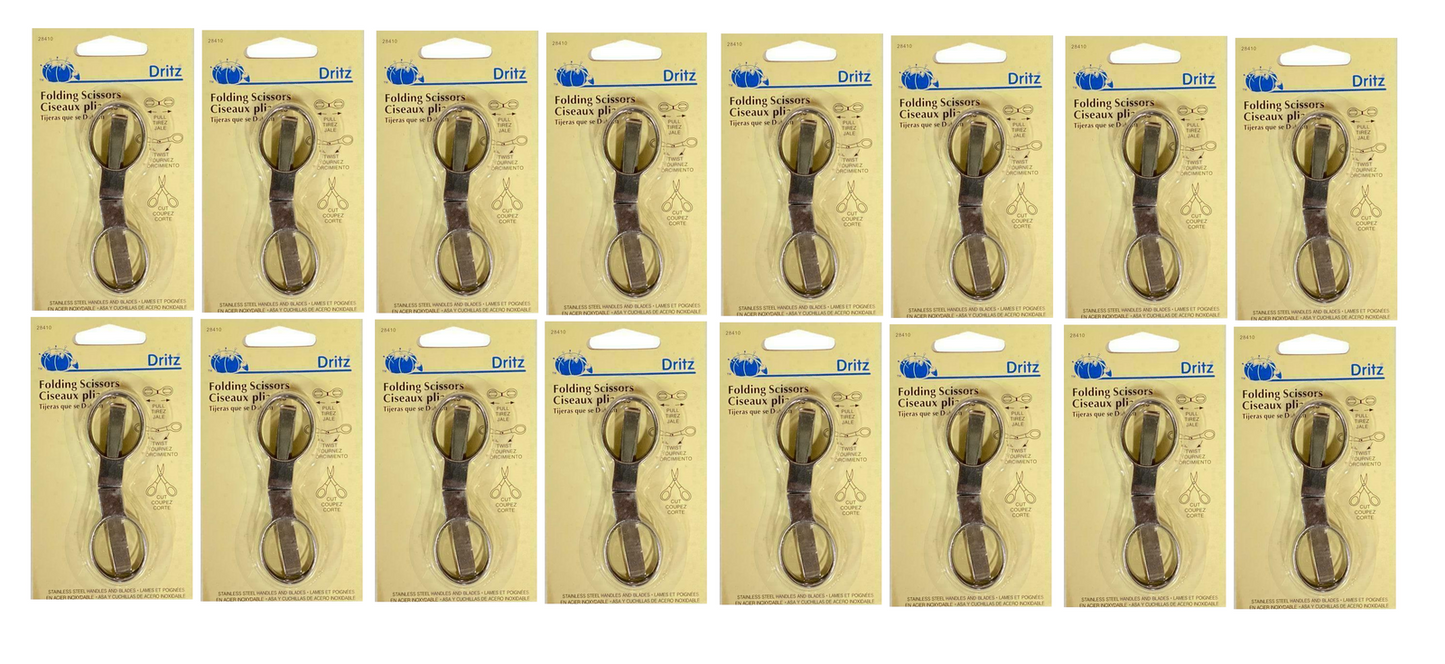 LOT of 16 PCS 3 1/2 Stainless Steel Folding Scissor Dritz FREE SHIPPING USA