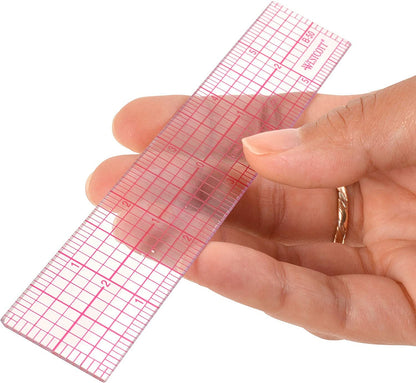 Beveled Rulers 1" x 6",C-Thru 8ths ,Transparent (B-50), Edges calibrated in 16th