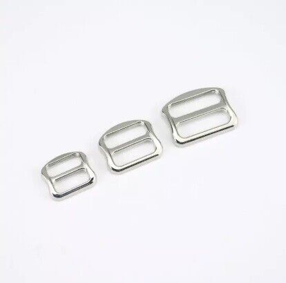 PACK OF 100 Nickel Alloy 3 Bar Slide Fasteners Choose Size 5/8, 3/4 or 1