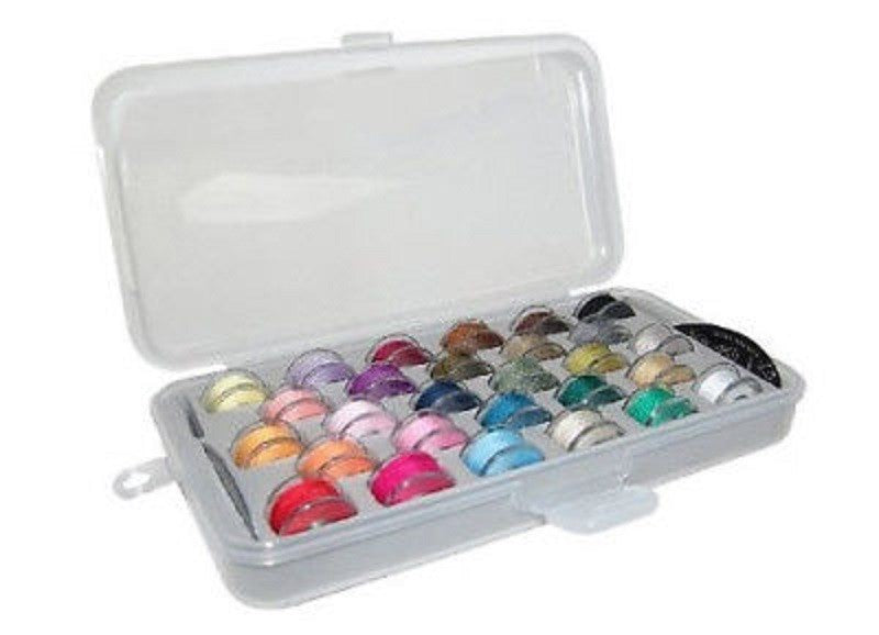 Bobbin Box Organizers + 28 Premium Style 17222 for Singer Class 66 Metal Bobbins