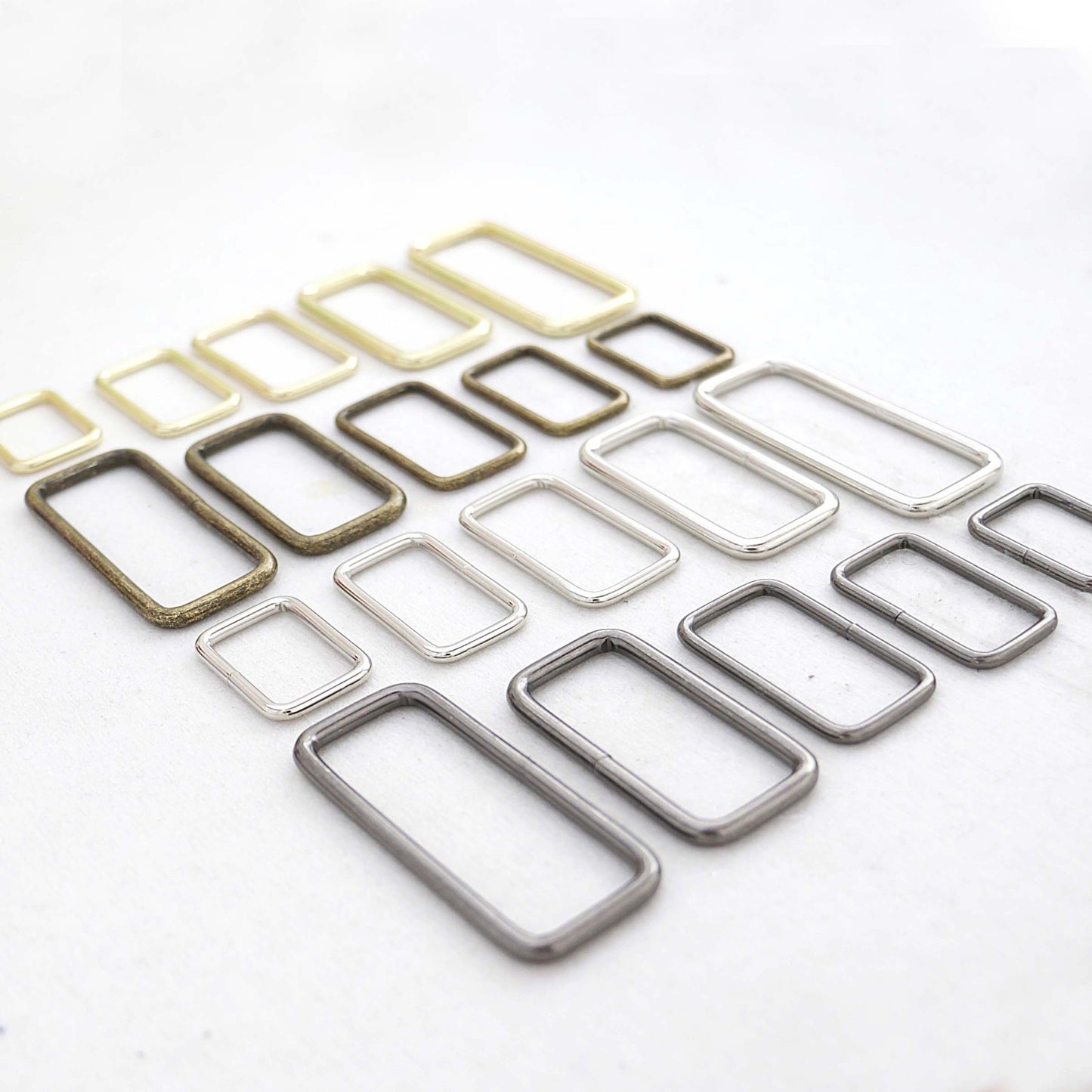 Metal Square Ring Welded,for straps,purses,bags,Choose quantity Size & color usa
