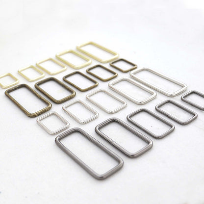 Metal Square Ring Welded,for straps,purses,bags,Choose quantity Size & color usa