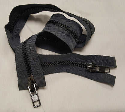 Two-Way (Double or Dual) #8 Metal Zippers for bags,jackets & pillows choose size