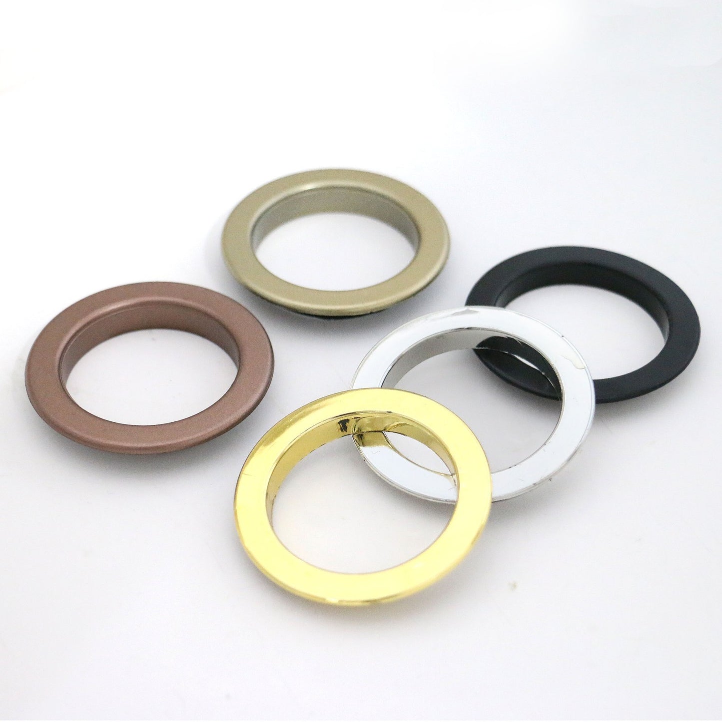 Drapery plastic Grommets - 1-5/8" anti brass No tools requried for installation