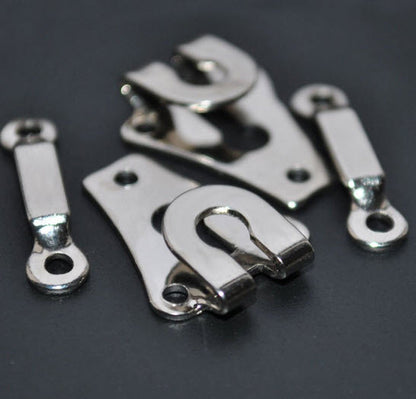 Trousers / skirt sew-on Hook & bar 100 sets,heavy duty all metal nickle plated