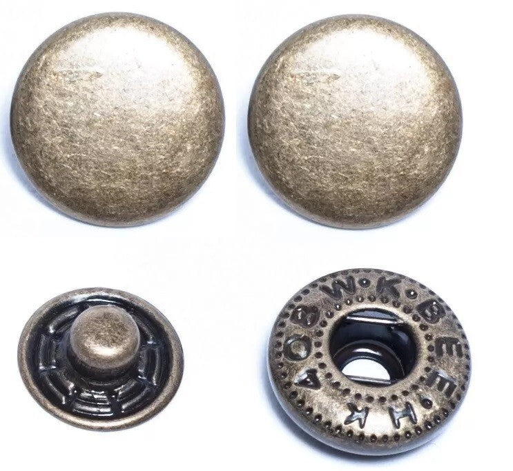 DOUBLE CAP METAL Spring Snaps CHOOSE COLOR (100 sets) or (24 sets) choose size
