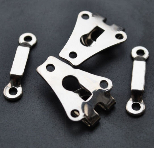 SEW-ON HOOK & BAR 200 SET HEAVY DUTY  NICKEL plated FOR PANTS, SKIRTS &Trousers