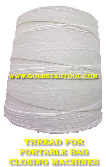 THREAD FOR PORTABLE BAG CLOSING MACHINES 3 SPOOLS 1000 YARD EACH T190 WHITE USA