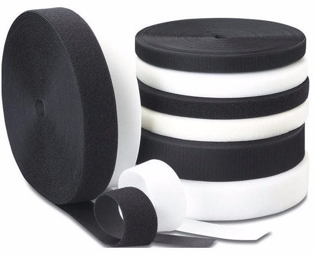Hook and Loop sew-on black,white,red, beige, gray & hunter green ,10 or 27 yards