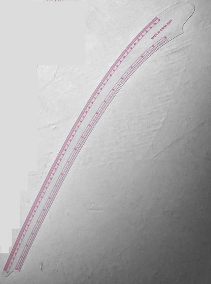 designer,tailors & pattern makers french curve ruler 20" & 55 cm.clear plastic