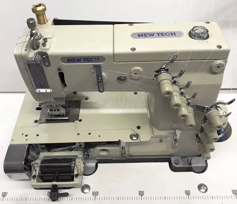 New-Tech 1404-PMD 4-Needle Flatbed Double Chain Stitch Industrial Sewing Machine