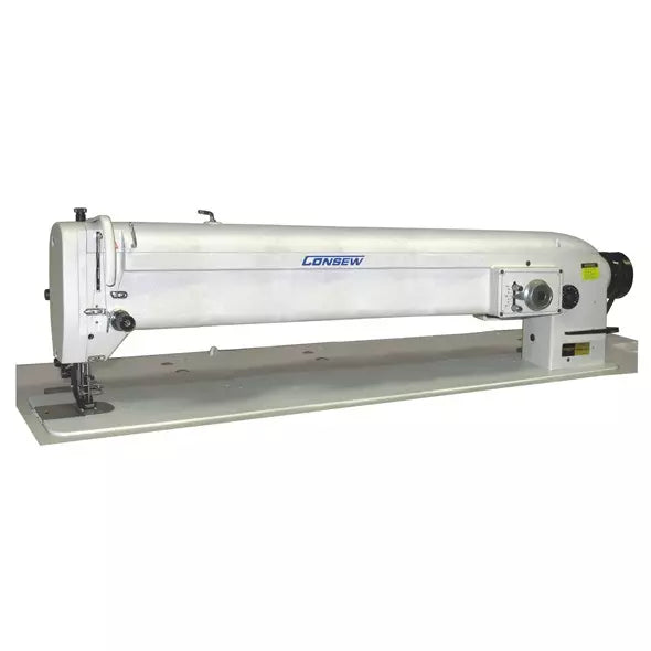 Consew 146RBL-2A-1 Single Needle, Drop Feed, Walking Foot, Long Arm, Zig-Zag Lockstitch Industrial Sewing Machine With Table and Servo Motor