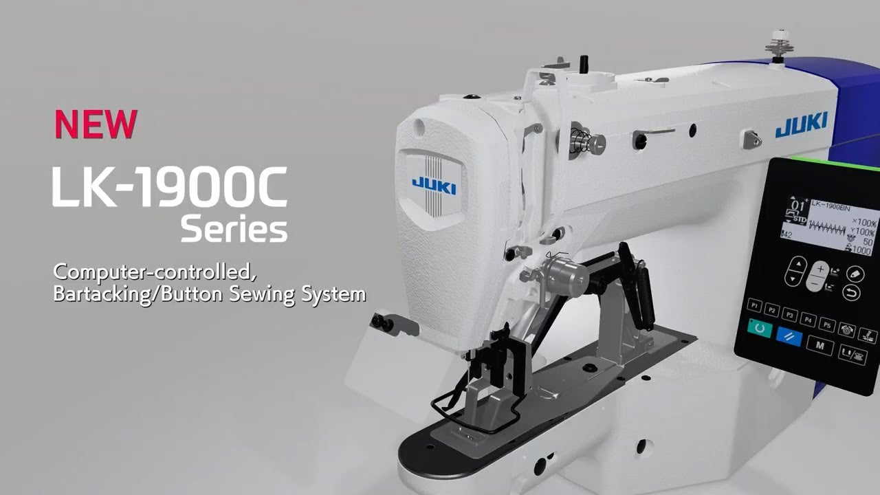 JUKI LK-1900C Computer-Controlled High-Speed Bartacking Industrial Sewing Machine