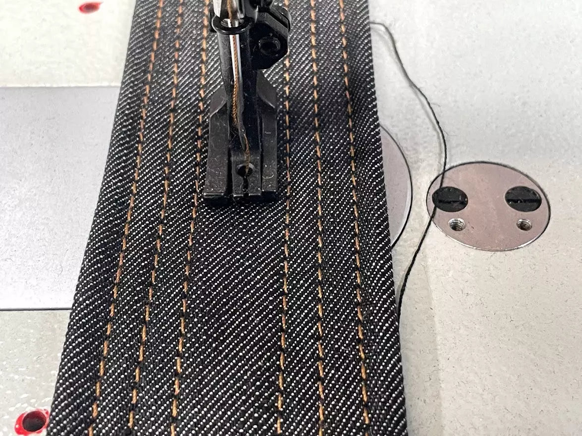 Consew 206RB-5 Triple Feed Heavy Duty Single Needle Drop Feed Lockstitch Upholstery Industrial Sewing Machine With Table and Servo Motor