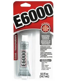 Eclectic Adhesive E6000 .5oz Carded Clear