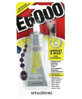 Eclectic Adhesive E6000 Jewelry & Bead Glue 1oz With Precision Tips Carded