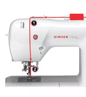 Singer 8763 Curvy Computerized Sewing Machine – 30 Built-In Stitches with SwiftSmart™ Threading & Drop & Sew™ Bobbin System