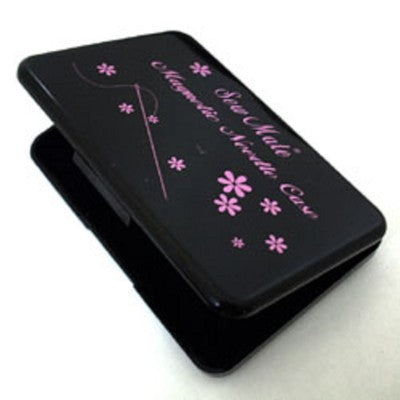 Magnetic Needle Case PLUS 12 GOLD PLATED ASSORTED HAND SEWING NEEDLE 4X2-1/2X1"