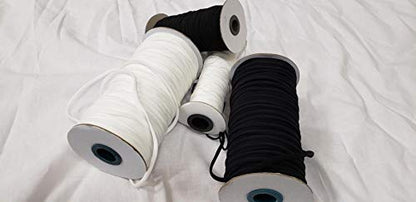 GoldStar Tool Elastic Earloop Cord - 1/8in. x 100 Yards, White Stretchable String for Face Masks, Tents, Sports Equipment | Stitching & Sewing Supplies