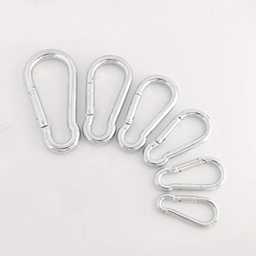 GoldStar Spring Snap Links - Steel Snap Hook, Carabiner Clip with Spring Lock