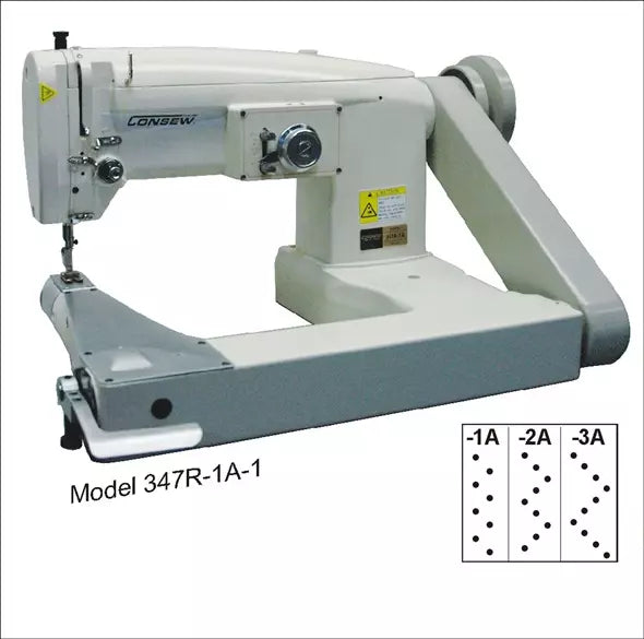 Consew 347R-3A-1 | Single Needle Feed-Off-The-Arm Cylinder Bed Zig-Zag Industrial Sewing Machine