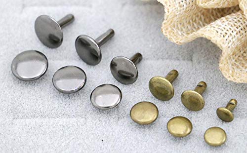 GoldStar Tool Round Rivets – Double Sided, Clothing Rivets with Shiny Head