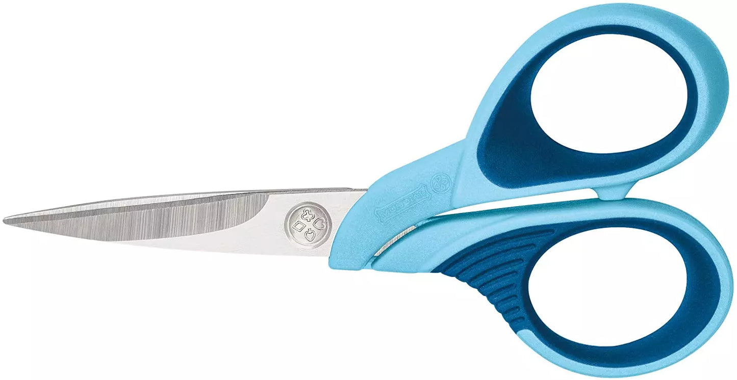 4 1/4" Blue Super Edge Embroidery Scissors - Mundial