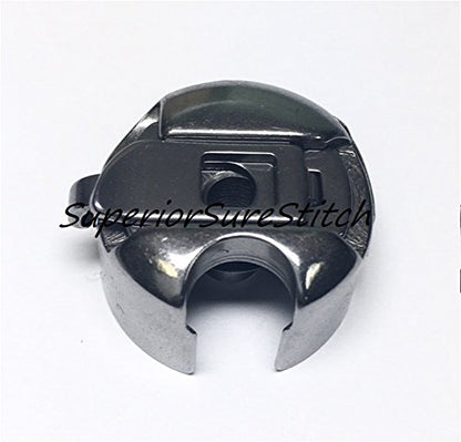 SuperiorSureStitch Industrial Single Needle Sewing Machine Bobbin Case No Back-Lash #52237NBL & 6 Bobbins #270010 Set for Juki, Consew, Singer, Brother