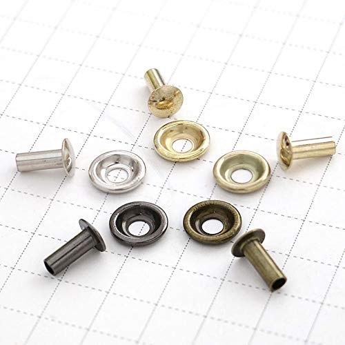 GoldStar Tool Tubular Rivets - 5/16 in., Round-Faced Tubular Fabric Rivets | Fixing Tool Kit Accessories (Bronze, 100)