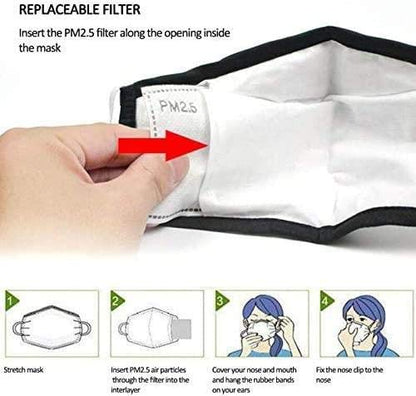GoldStar Tool Activated Carbon Filters For Masks – PM2.5 Protection, Anti-Dust Mask Filter with 5 Layer Filter System