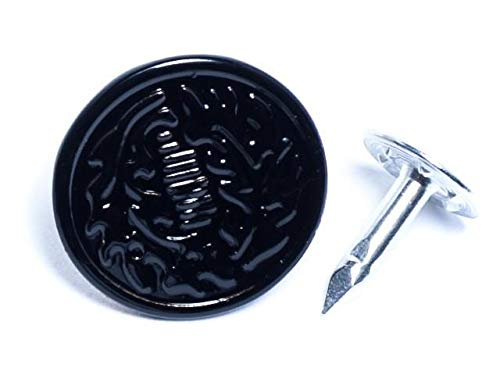 GoldStar Tool JB-OLD_100 Rivets – Jean Button with Oak Leaf Design [Pack of 100] – 17 mm Diameter, Metallic Rivets