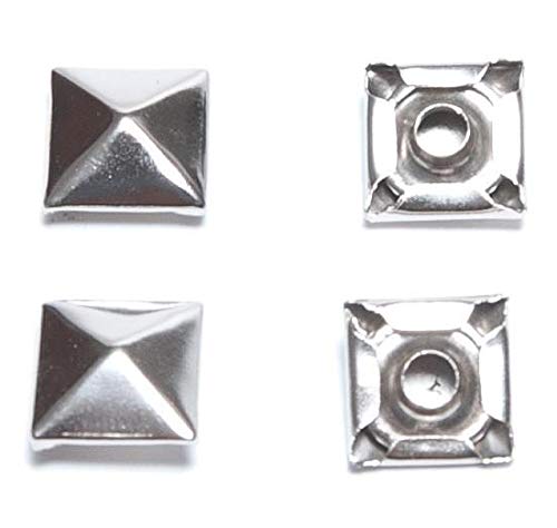 GoldStar Tool Pyramid Square Rivets Metal Rivet For Clothing (Brass, 10MM (Set of 100))