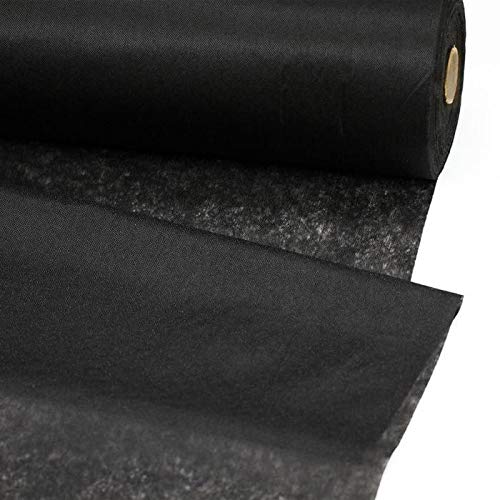 GoldStar Non-Woven Fusible Interfacing - 100 Yard x 40 in., Black, Lightweight Interlining Fabric Roll for Sewing Projects, Adhesive Back Thin Strengthener for Fabrics