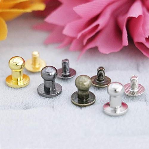 GoldStar Tool Sam Browne Button Stud & Screw - Button Head Studs with Smooth Finish, Designer Studs for Crafts, Ribbons, | Sewing Accessories