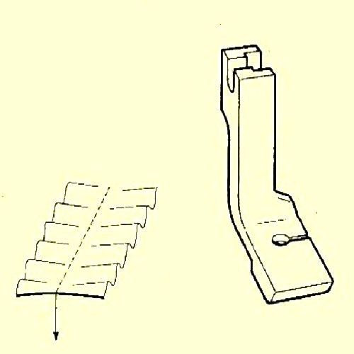 Narrow Shirring / Gathering Foot #120828N (P50N) For Industrial Sewing Machines