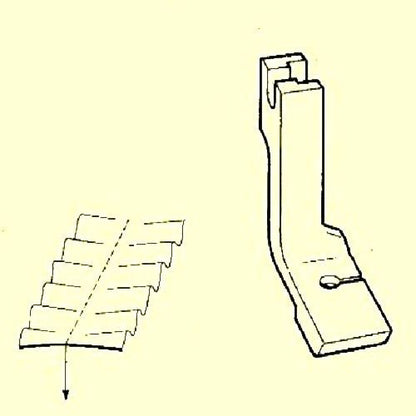 Narrow Shirring / Gathering Foot #120828N (P50N) For Industrial Sewing Machines
