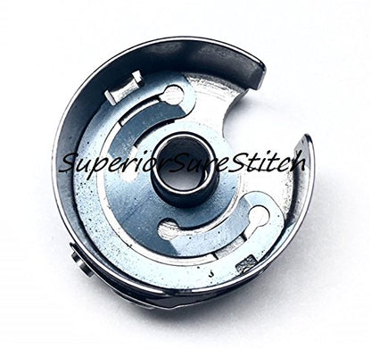 SuperiorSureStitch Industrial Single Needle Sewing Machine Bobbin Case No Back-Lash #52237NBL & 6 Bobbins #270010 Set for Juki, Consew, Singer, Brother