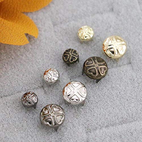 GoldStar Tool Prong Rivets Clover Design Studs, Leather Craft Rivets, Fabric Buttons
